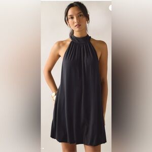 Naked Zebra Black Halter High Neck Romper Shorts L NWT Sexy Party Edgy Elegant